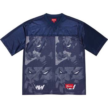 Supreme Ronin Football Jersey Pullover Navy | DE307OR