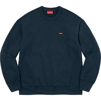 Supreme Small Box Crewneck Sweatshirts Navy | DE284SO