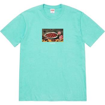 Supreme Strawberries Tee T-shirts Aqua | DE247QZ