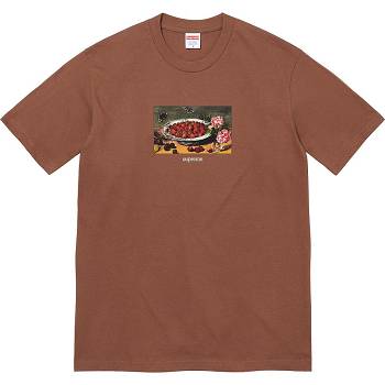 Supreme Strawberries Tee T-shirts Braun | DE251TV