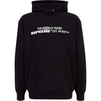 Supreme The World Is Yours Printed Hoodie Schwarz | DE463OR