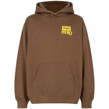 Supreme X Antihero Hoodie Braun | DE460YU